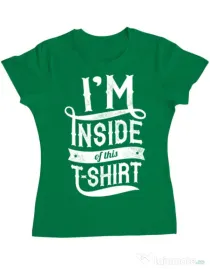Tricou ADLER dama Inside my tshirt Verde mediu
