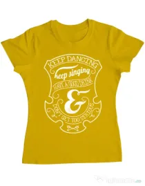 Tricou ADLER dama Keep dancing Galben