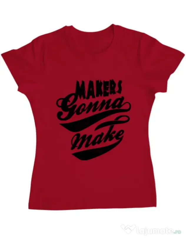 Tricou ADLER dama Makers gonna make Rosu