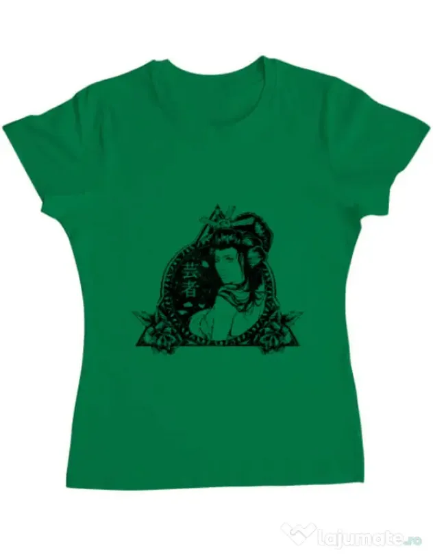 Tricou ADLER dama Oriental vibes Verde mediu