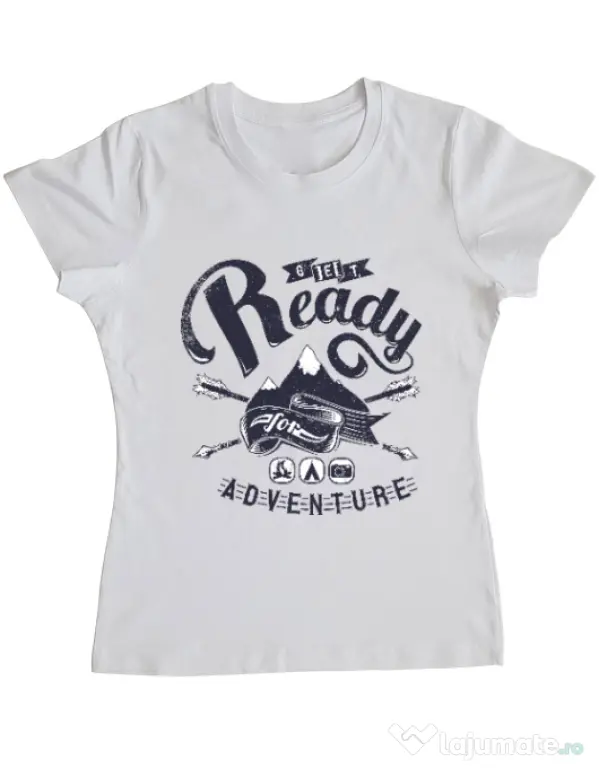 Tricou ADLER dama Ready for adventure Alb