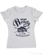 Tricou ADLER dama Ready for adventure Alb