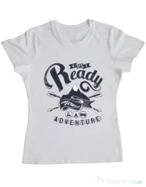 Tricou ADLER dama Ready for adventure Alb