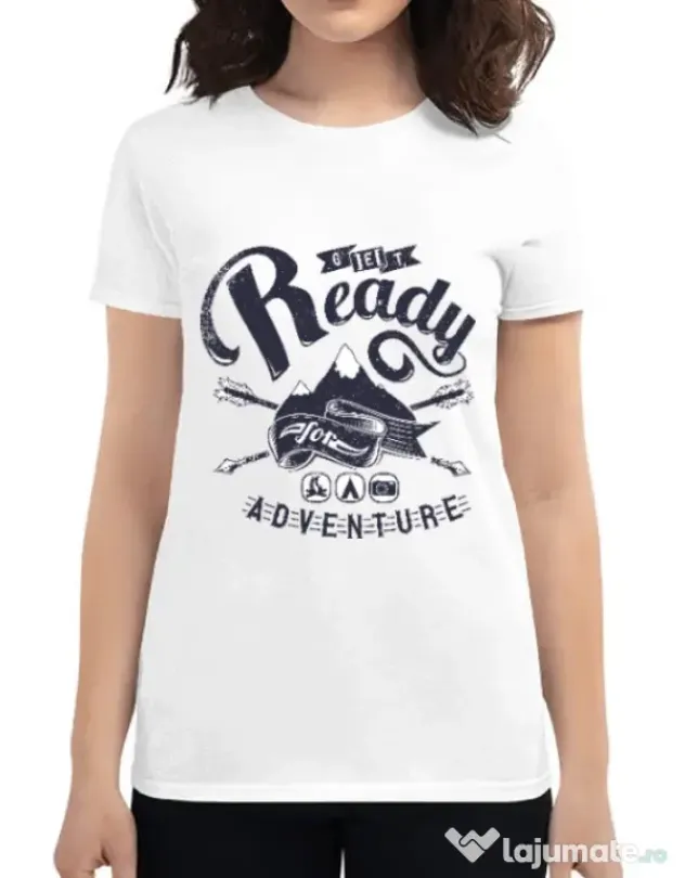 Tricou ADLER dama Ready for adventure Alb