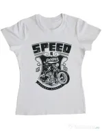 Tricou ADLER dama Speed and power Alb