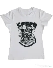 Tricou ADLER dama Speed and power Alb