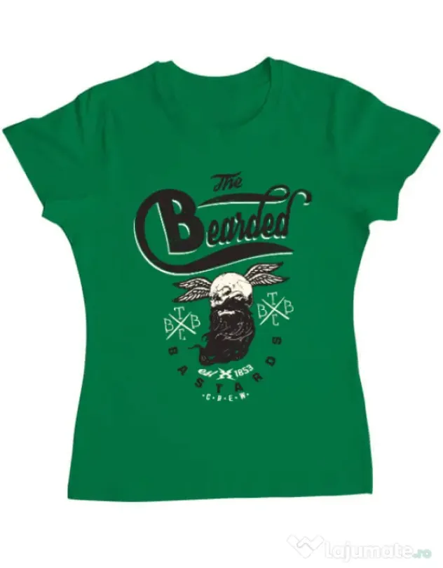 Tricou ADLER dama The bearded bastards Verde mediu