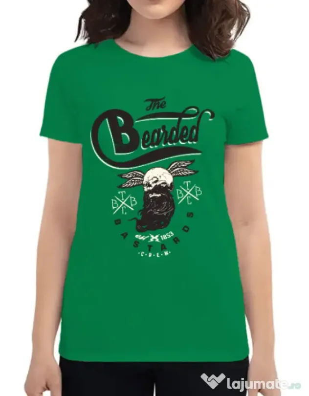 Tricou ADLER dama The bearded bastards Verde mediu