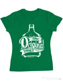 Tricou ADLER dama The original sinner Verde mediu