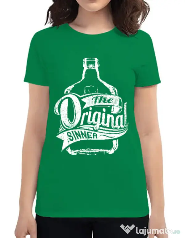 Tricou ADLER dama The original sinner Verde mediu