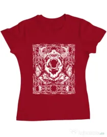 Tricou ADLER dama Viking rage Rosu