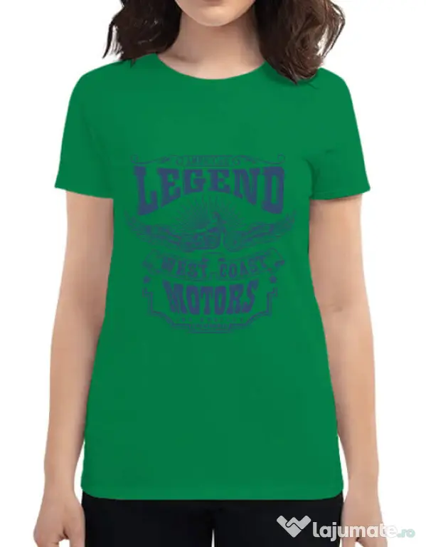 Tricou ADLER dama West coast motors Verde mediu
