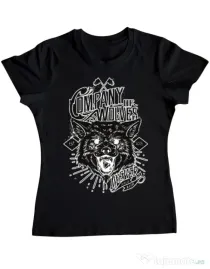 Tricou ADLER dama Company of wolves Negru