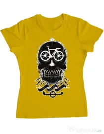 Tricou ADLER dama Bicycle love Galben