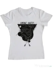 Tricou ADLER dama Among angels Alb