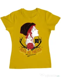 Tricou ADLER dama Slick as thieves Galben