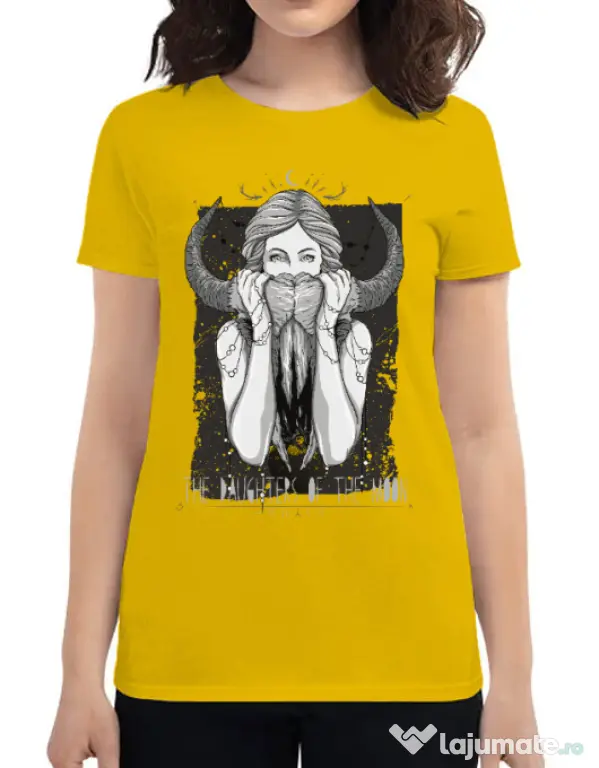 Tricou ADLER dama The Daughters Of The Moon Galben