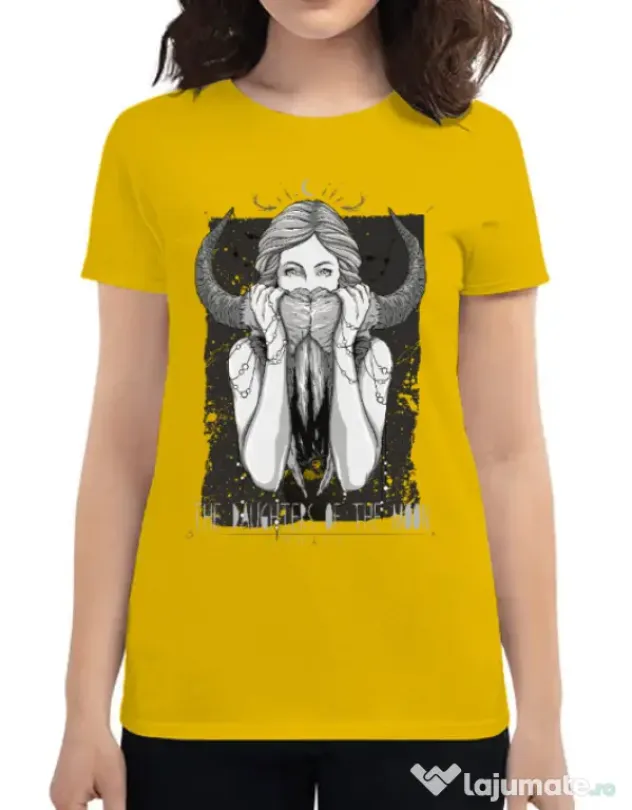 Tricou ADLER dama The Daughters Of The Moon Galben