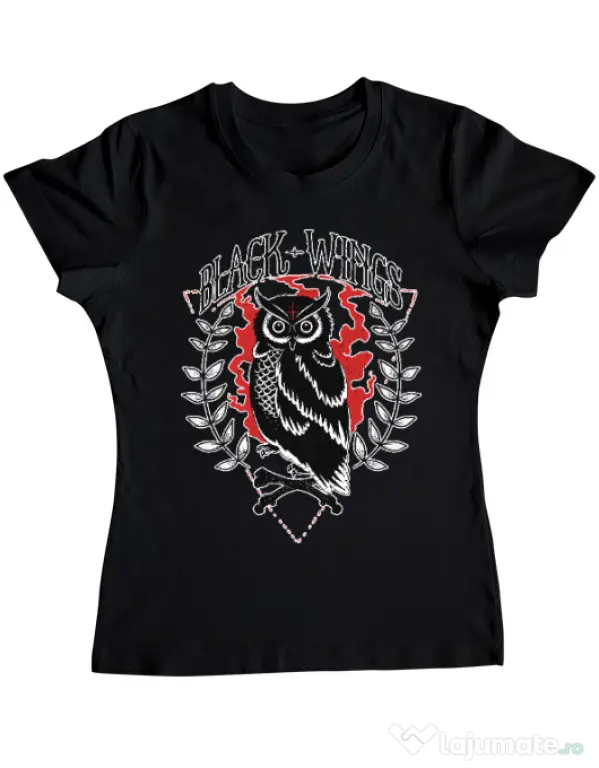 Tricou ADLER dama Black wings Negru