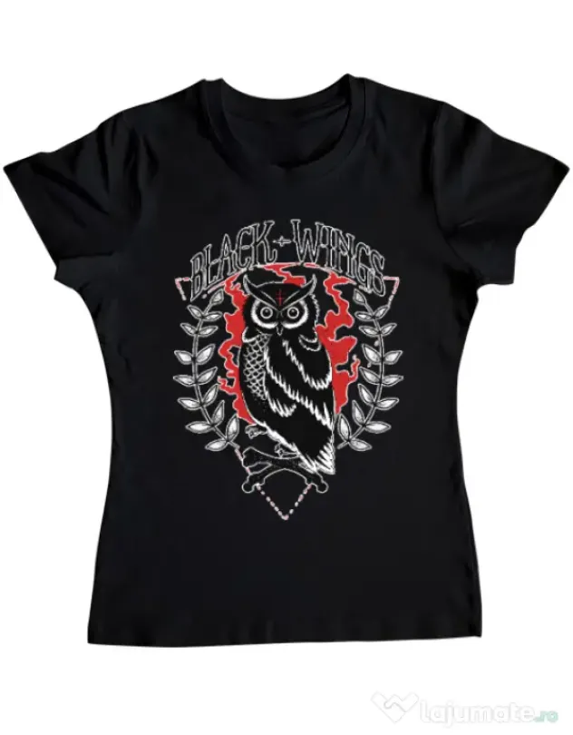 Tricou ADLER dama Black wings Negru