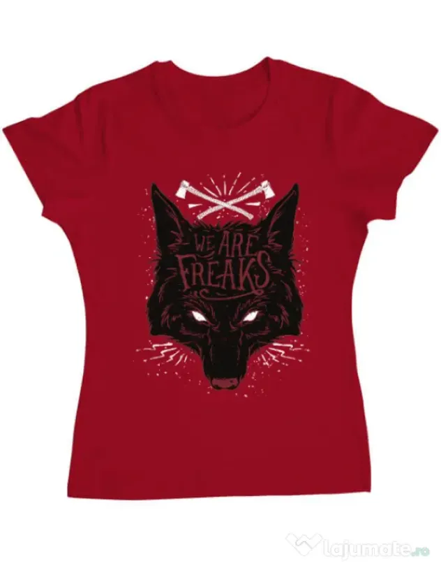 Tricou ADLER dama We are freaks Rosu