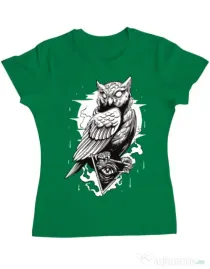 Tricou ADLER dama Owl Verde mediu