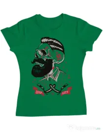 Tricou ADLER dama Deep cuts Verde mediu