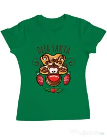 Tricou ADLER dama Deer santa Verde mediu