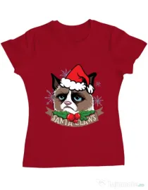 Tricou ADLER dama Santa Claws Rosu