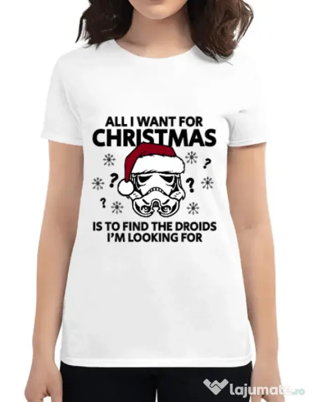 Tricou ADLER dama Christmas Trooper Alb