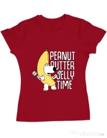Tricou ADLER dama Peanut butter jelly time Rosu
