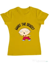 Tricou ADLER dama What the deuce Galben