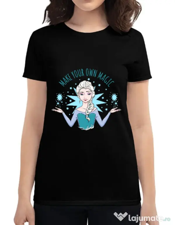 Tricou ADLER dama Make your own magic Negru