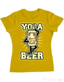Tricou ADLER dama Yoga beer Galben