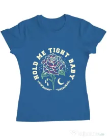 Tricou ADLER dama Hold me tight Albastru azuriu