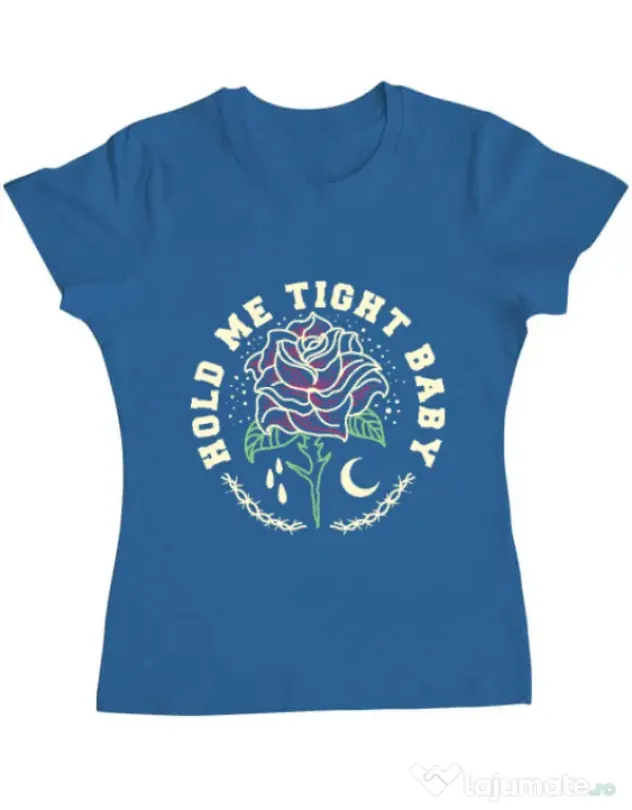 Tricou ADLER dama Hold me tight Albastru azuriu