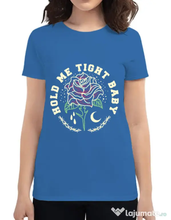 Tricou ADLER dama Hold me tight Albastru azuriu
