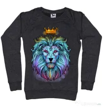 Bluza ADLER dama Lion king Negru melanj