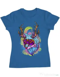 Tricou ADLER dama Wolf Albastru azuriu