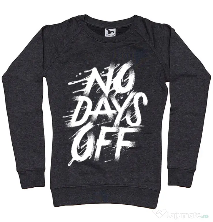 Bluza ADLER dama No days off Negru melanj