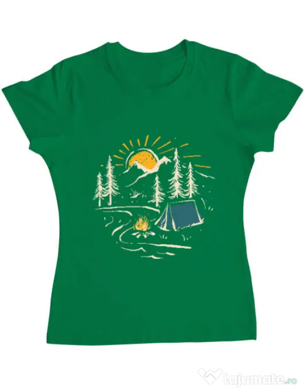 Tricou ADLER dama Camping Verde mediu
