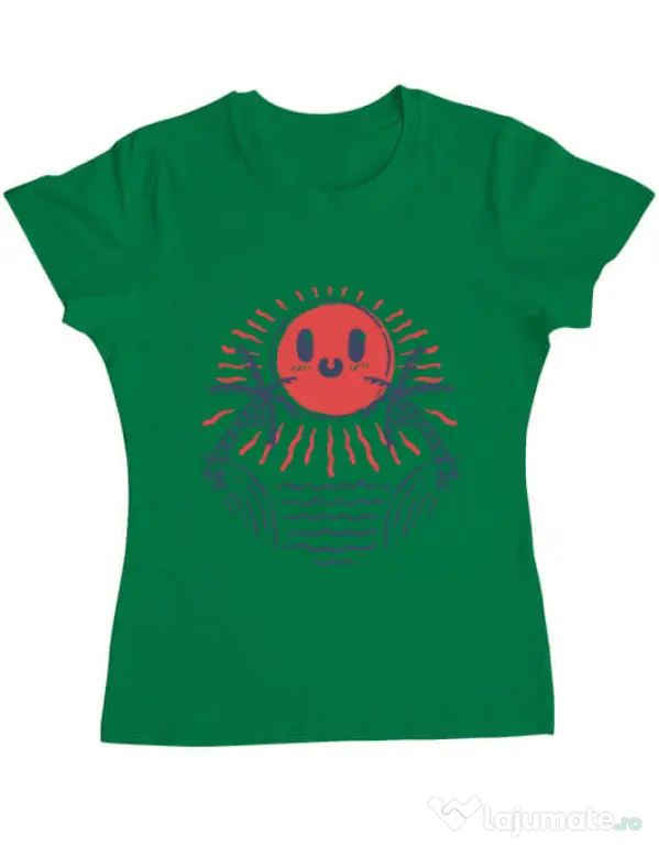 Tricou ADLER dama Hello sunset Verde mediu