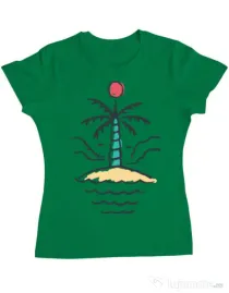 Tricou ADLER dama Relax island Verde mediu