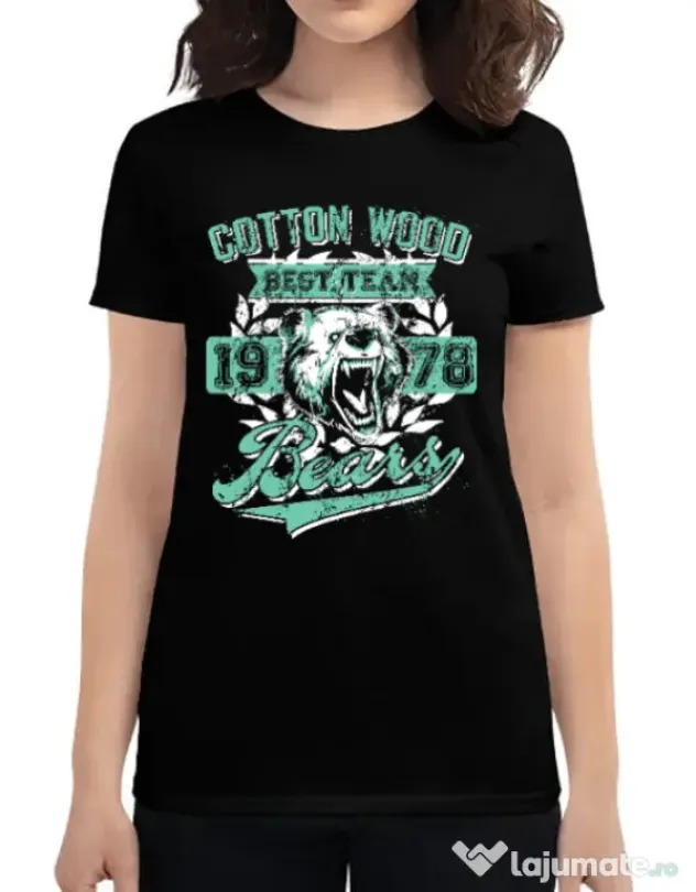 Tricou ADLER dama Cotton wood Negru