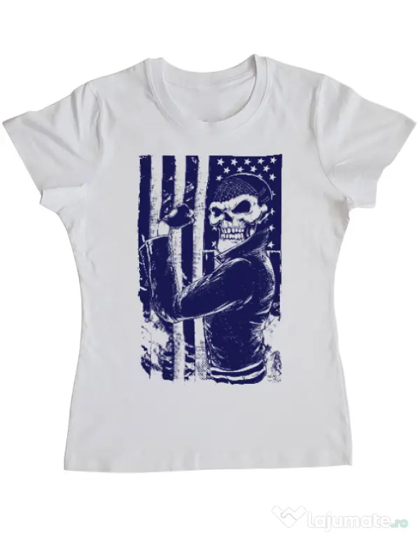 Tricou ADLER dama Motorist Alb