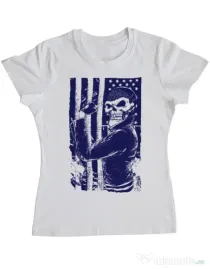 Tricou ADLER dama Motorist Alb
