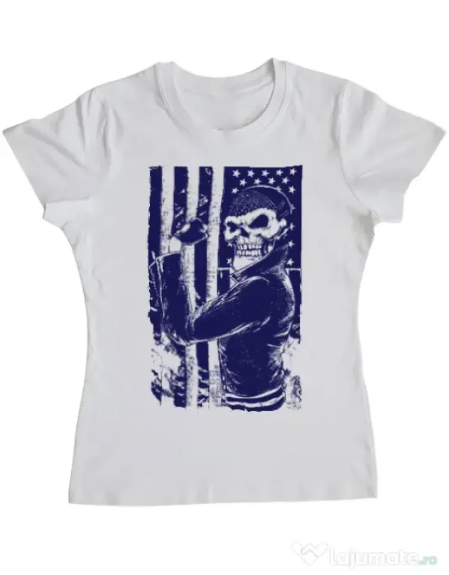 Tricou ADLER dama Motorist Alb
