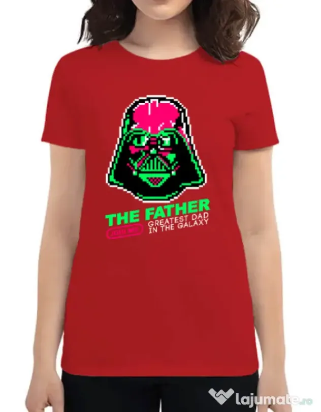 Tricou ADLER dama Join the father Rosu