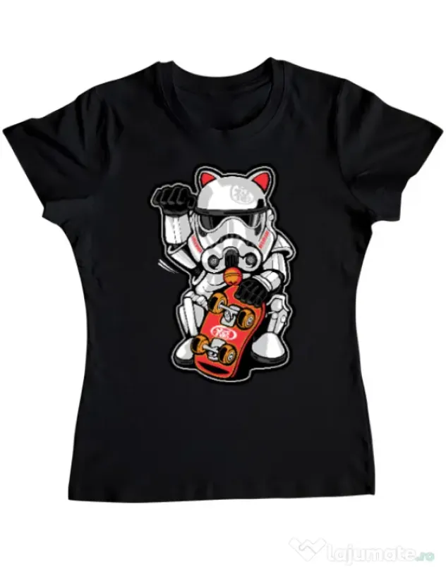 Tricou ADLER dama Maneki trooper Negru
