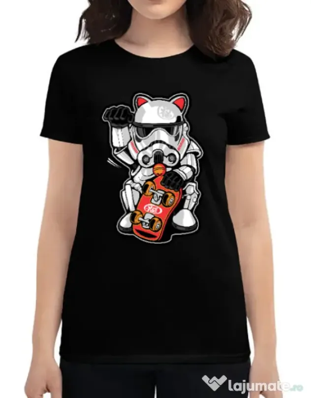 Tricou ADLER dama Maneki trooper Negru